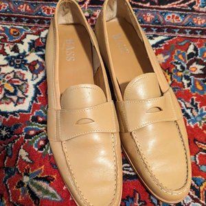 Vintage Bass Tan Leather Penny Loafers Size 10